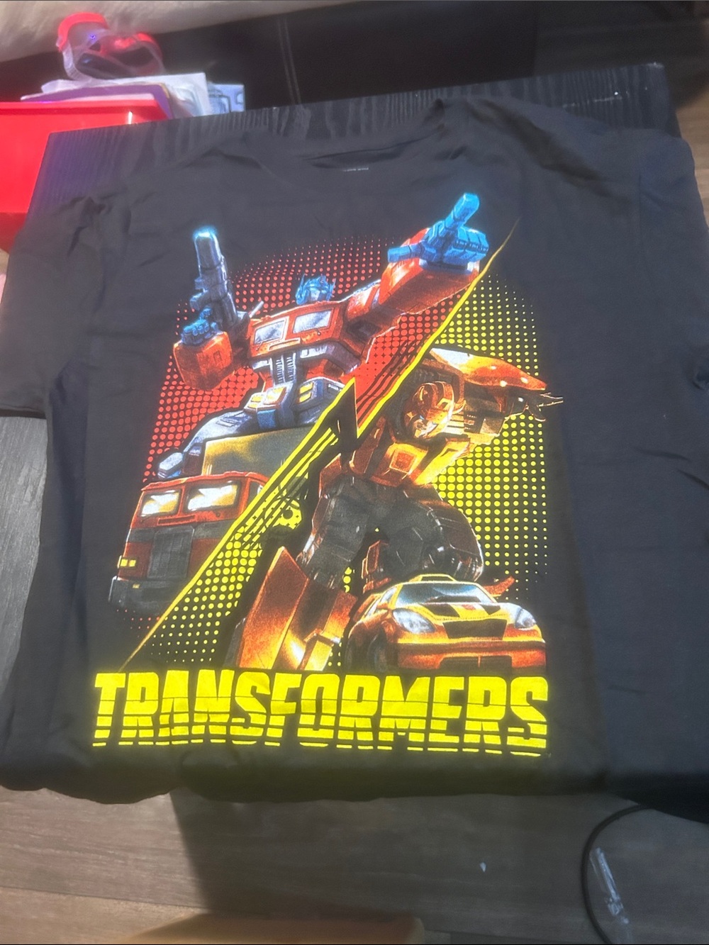 Kids Short-Sleeve Graphic Tee - Black with Yellow & Red Print